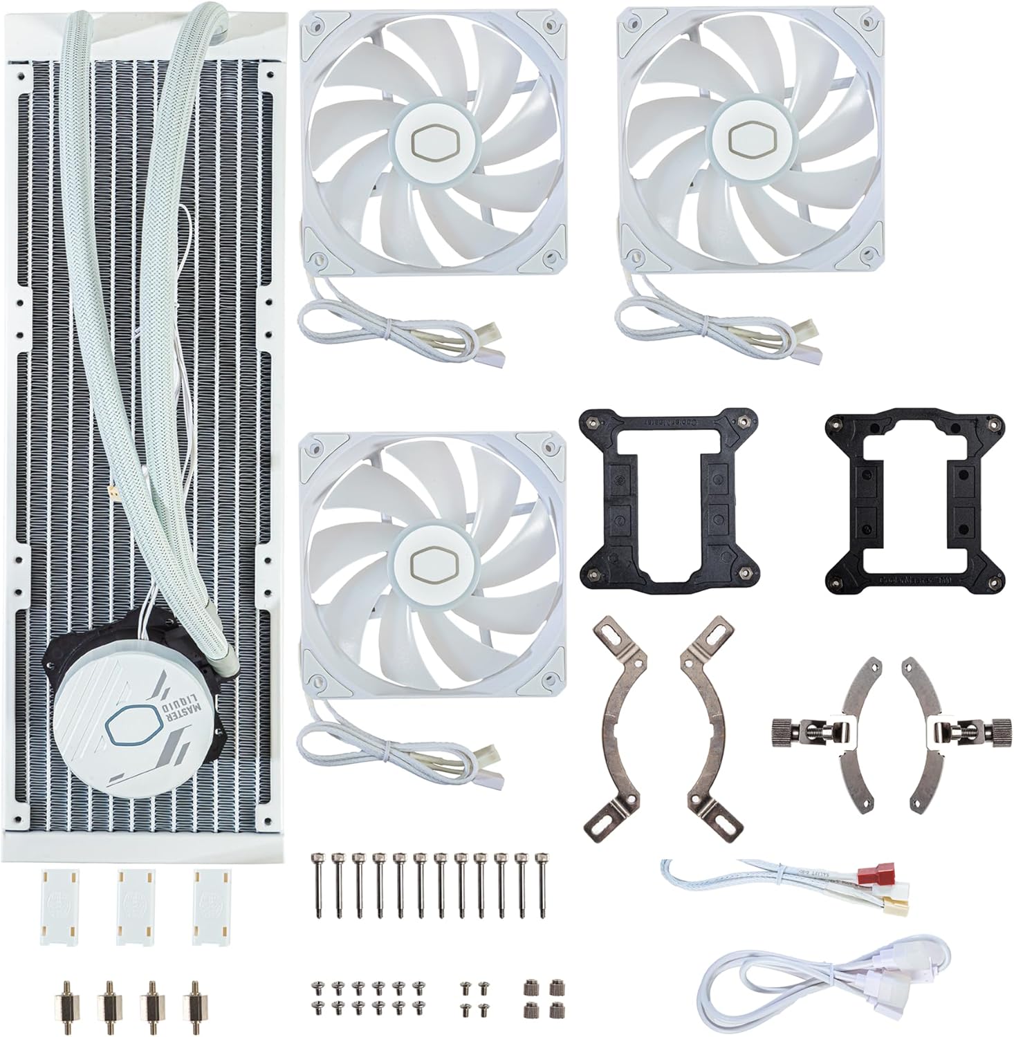 CoolerMaster MasterLiquid 360L Core ARGB Liquid Cooler - White | RAIQ