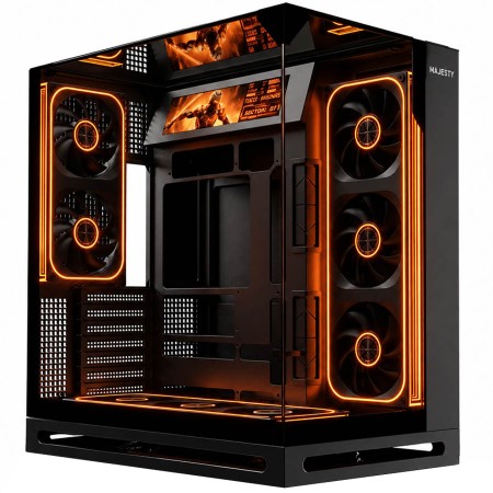 Majesty Falcon X Mid Tower 8 ARGB FANS & LCD 9.2 inch - Black