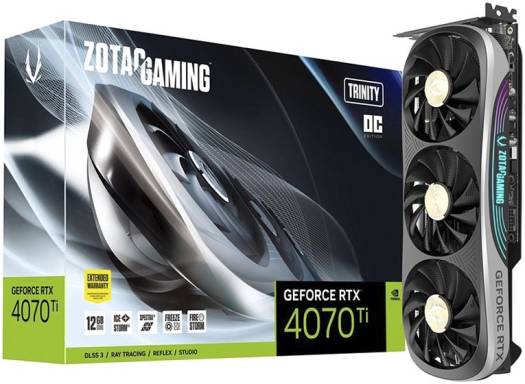 كرت الشاشة زوتاك جيفورس RTX 4070 Ti Trinity بسعة 12 جيجابايت