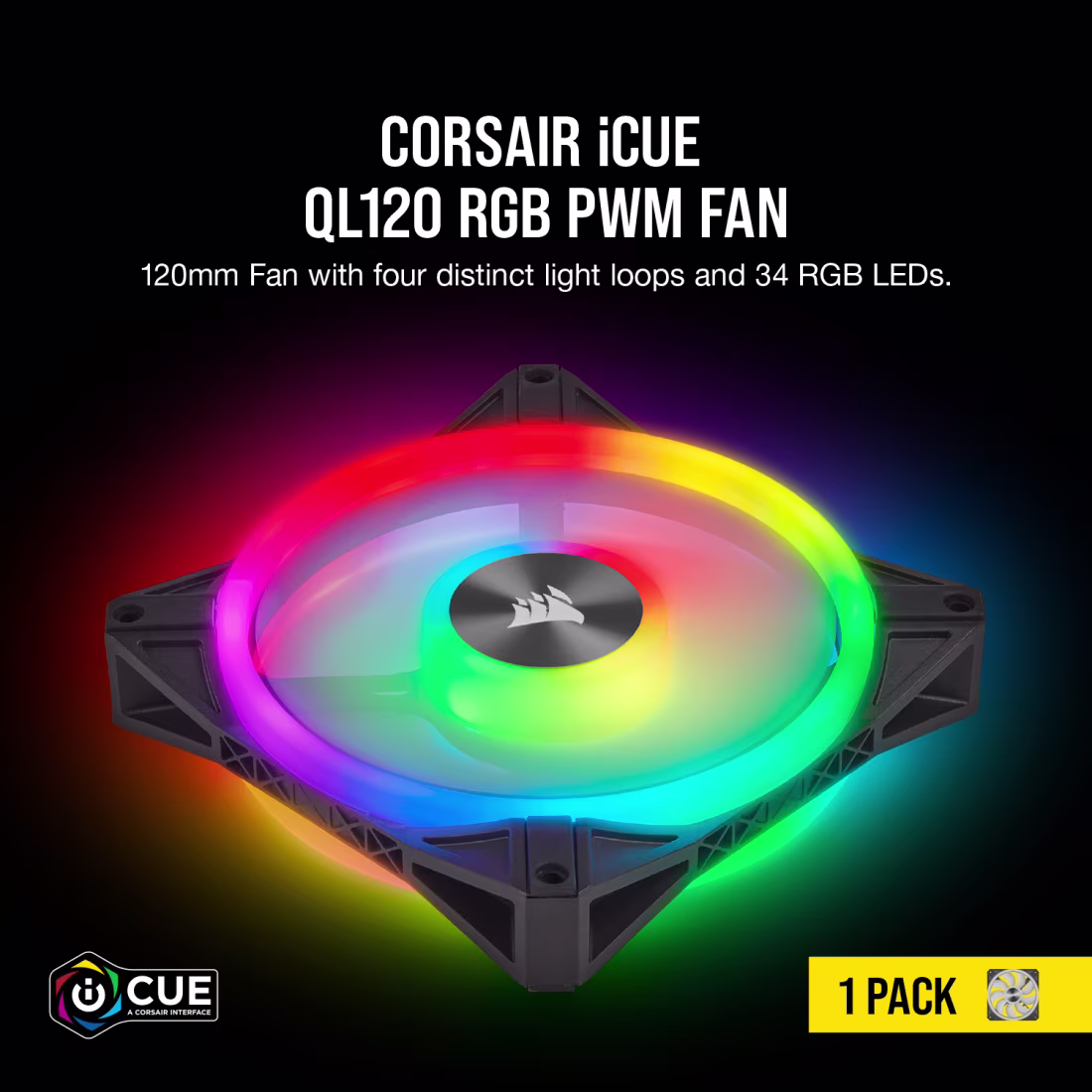 مروحة كورسير QL120 RGB