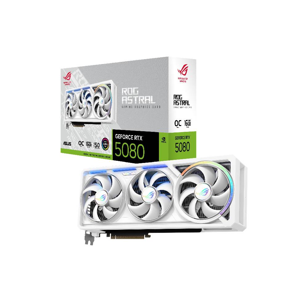 ASUS ROG Astral GeForce RTX™ 5080 16GB GDDR7 OC WHITE Edition
