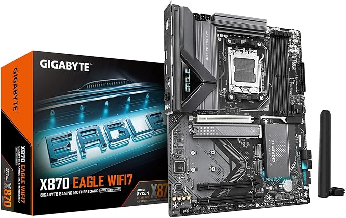 GIGABYTE X870 EAGLE WIFI7 (Rev. 1.x) AMD AM5 DDR5 ATX Motherboard - Black