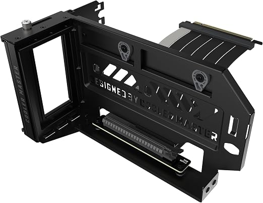 طقم حامل بطاقة الرسوميات (GPU) للتركيب الرأسي Cooler Master V3 (لون أسود)، مع كابل تمديد (Riser Cable) عالي الجودة PCI-E 4.0 x16 بطول 165 مم.