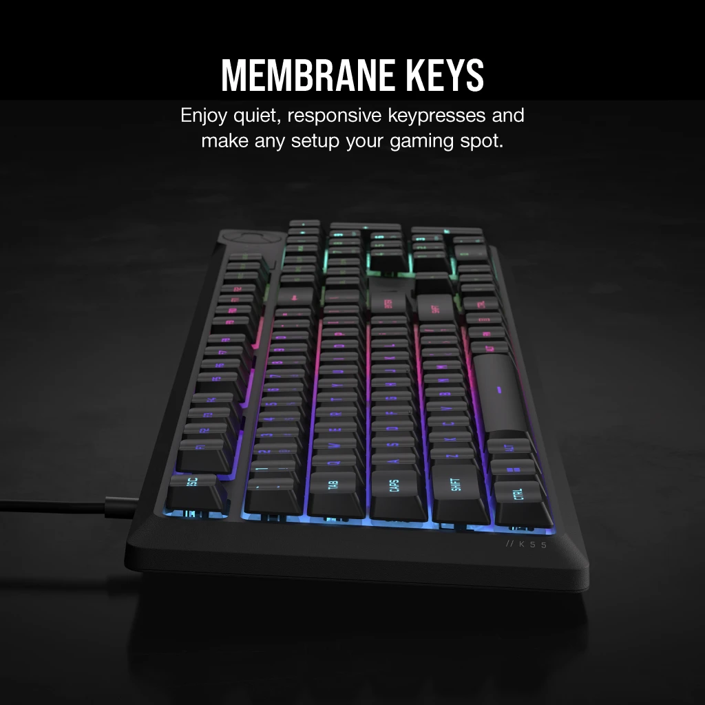 Corsair K55 CORE RGB Wired Gaming Keyboard