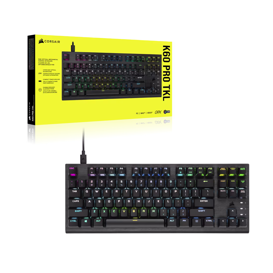 كيبورد العاب كورسير برو TKL RGB Tenkeyless Optical-Mechanical