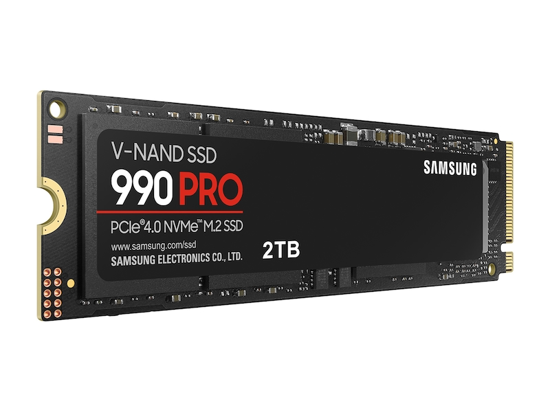 Samsung 990 PRO PCIe 4.0 NVMe M.2 SSD - 2TB (7,450MB/s Read / 6,900MB/s Write)