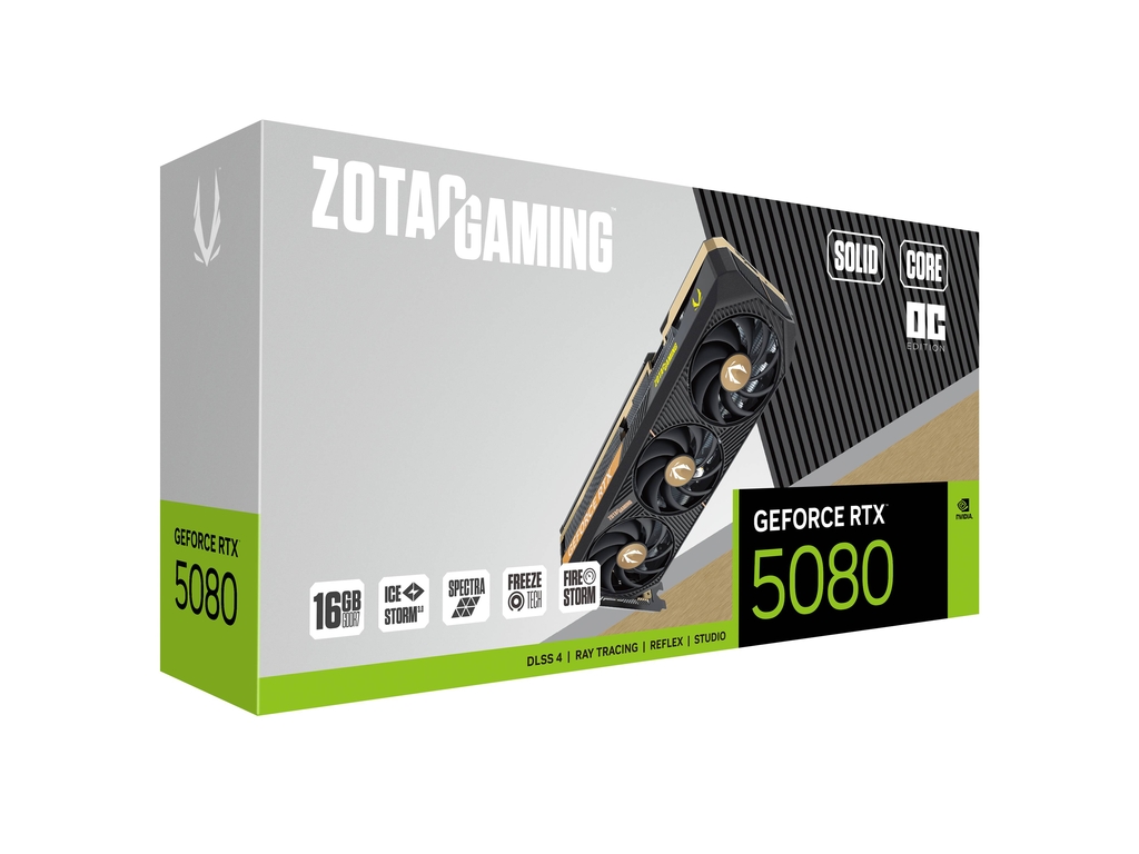 كرت الشاشة جيمنج جيفورس زوتاك RTX 5080 سوليد كور