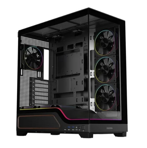 Egeira CRULSER Gaming Case 6 ARGB Fans Pre-Installed - Black