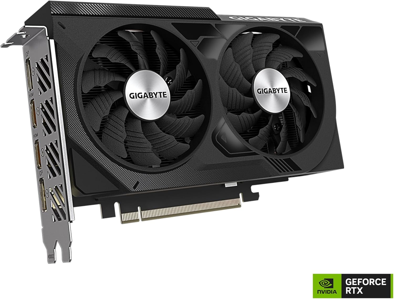 كرت الشاشة جيجابايت جيفورس RTX 4060 WINDFORCE OC بسعة 8 جيجابايت مع 2 مراوح WINDFORCE