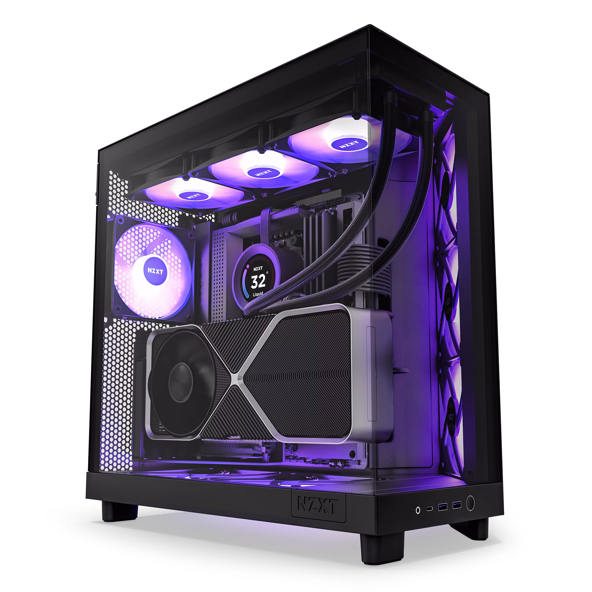 NZXT H6 Flow RGB Mid-Tower Case - Black