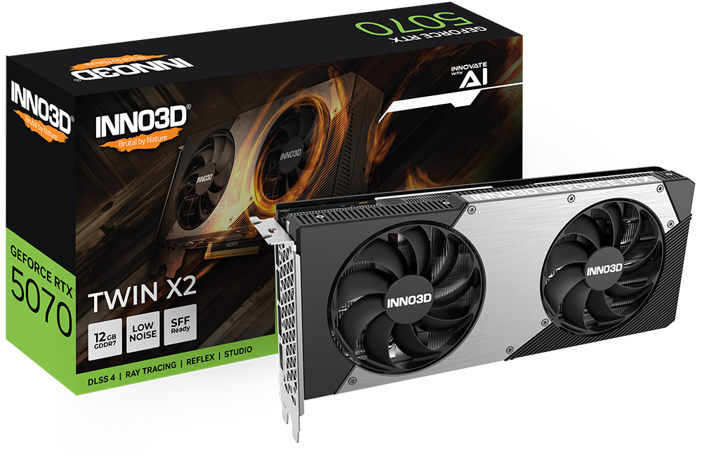 INNO3D GeForce RTX 5070 Ti X3 OC 16GB GDDR7 Graphic Card - Black