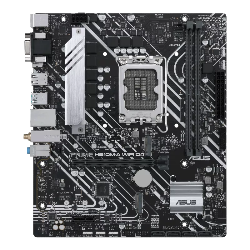  ASUS PRIME H610M-A WIFI D4 2DDR4 1XPCIE 4.0 X16 2XM.2 4XSATA