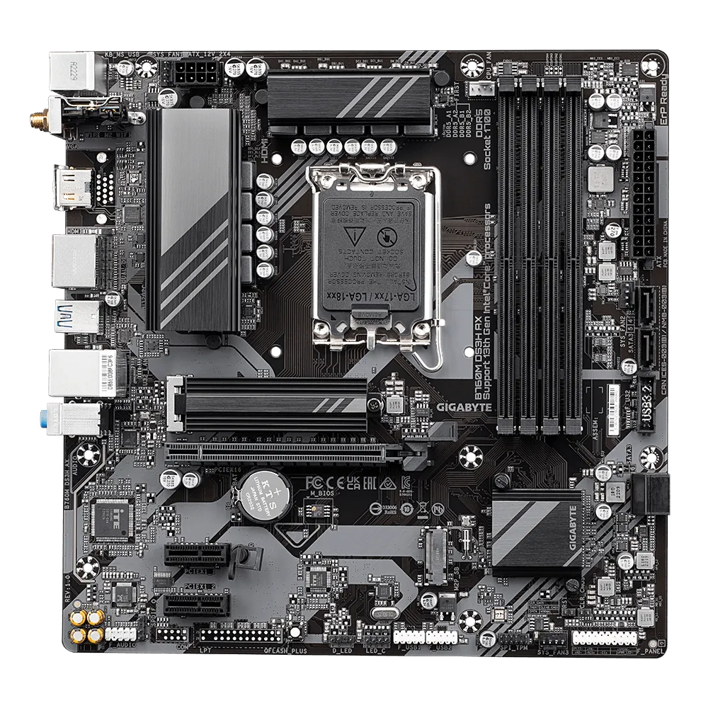 اللوحة الأم جيجابايت B760M DS3H AX - مقبس LGA1700 إنتل - DDR5