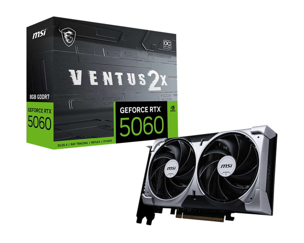 MSI Geforce RTX 5060 Ventus 2X OC 8GB GDDR7 Graphic Card