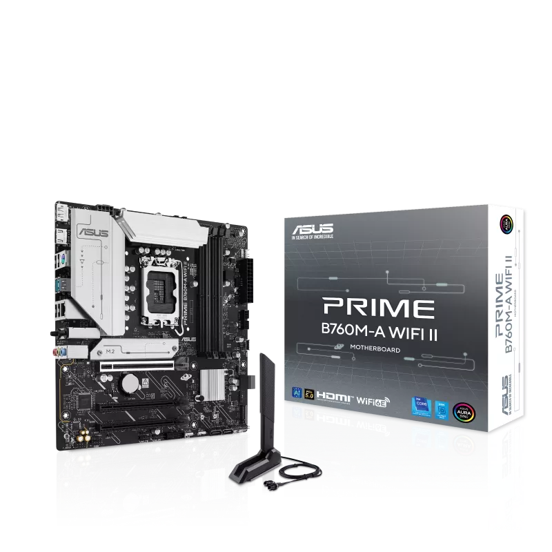 ASUS PRIME B760M-A WIFI II Motherboard LGA1700 Intel DDR5 - Black