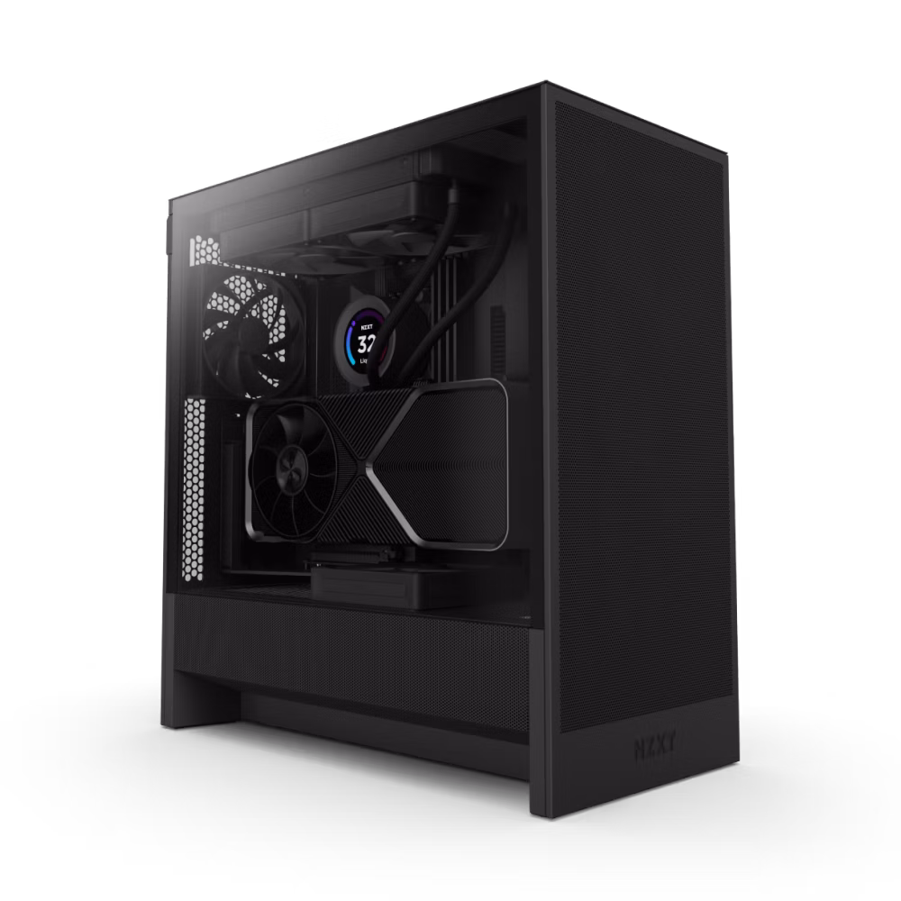 NZXT H5 Flow 2024 Edition Compact Mid-Tower ATX Airflow Case - Black
