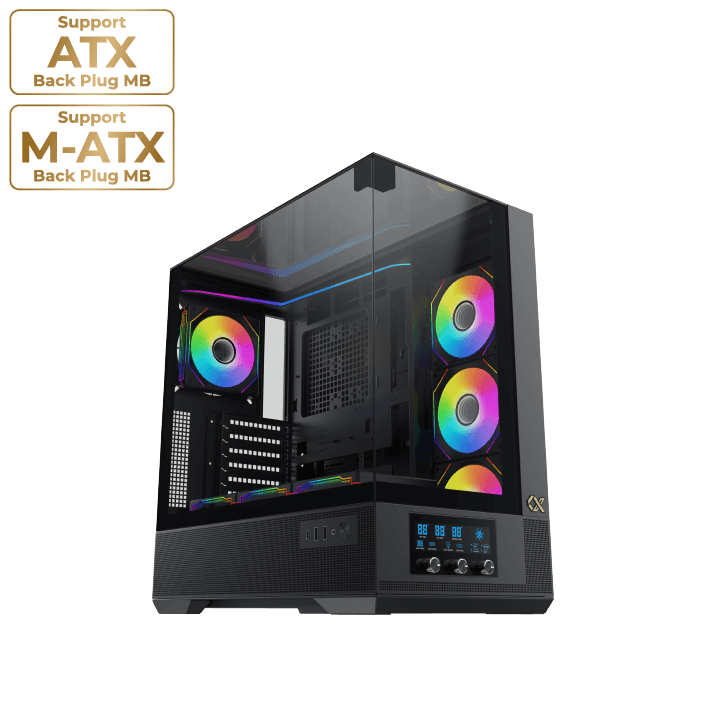 كيس زيجماتيك فيجن أركتيك جيمنج متوسط الحجم E-ATX - اسود