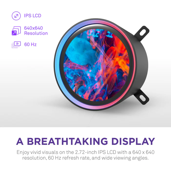 مبرد مائي NZXT كراكن إيليت  RGB مزود بشاشة IPS LCD