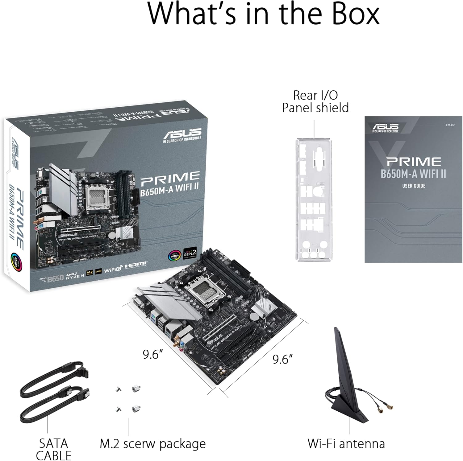 اللوحة الأم أسوس برايم B650M-A WIFI مقبس AM5 - AMD DDR5