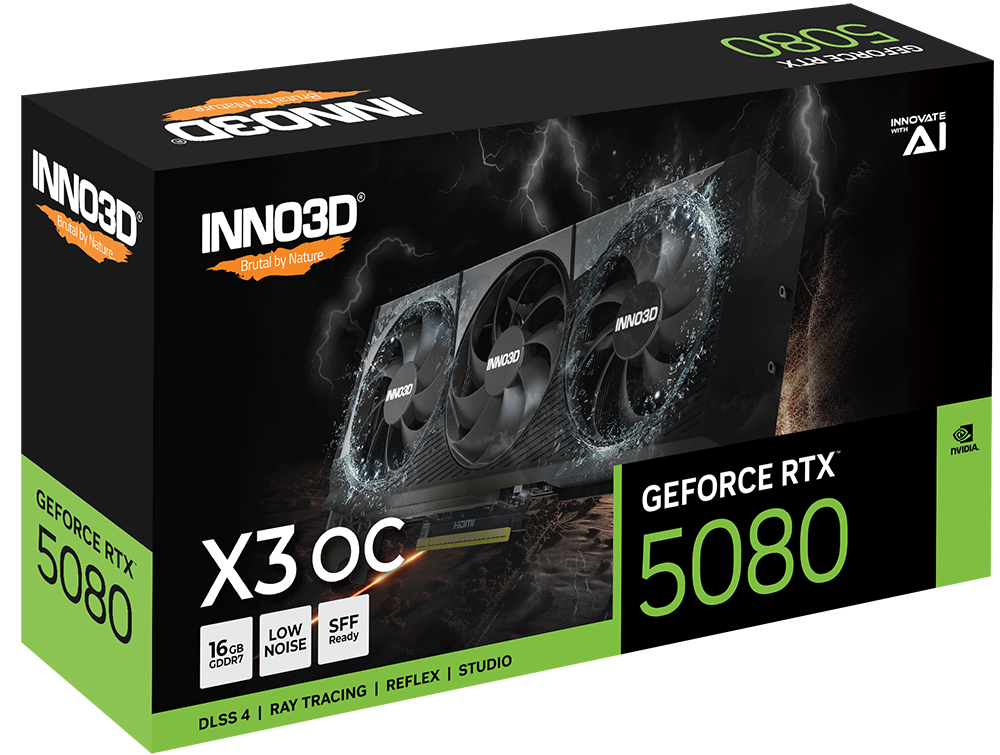 INNO3D GeForce RTX™ 5080 X3 16GB GDDR7 Graphics card | RAIQ